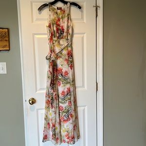 Flowy Floral Maxi Dress with Halter Neckline